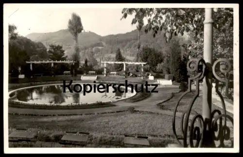 ALTE POSTKARTE ECHTERNACH HOTEL BEL AIR LE PARC BRUNNEN POOL PISCINE Luxemburg Luxembourg cpa AK