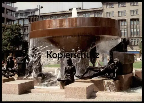 ÄLTERE POSTKARTE BERLIN BRUNNEN WITTENBERGPLATZ Springbrunnen Architektur fountain fontaine Ansichtskarte postcard cpa