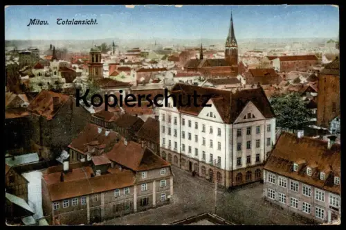 ALTE POSTKARTE MITAU TOTALANSICHT PANORAMA LETTLAND JELGAVA Latvia Latvija Ansichtskarte AK postcard cpa