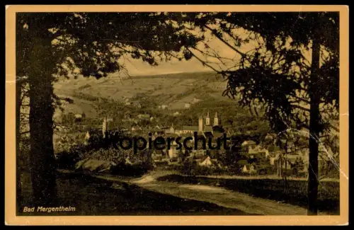 ALTE POSTKARTE BAD MERGENTHEIM PANORAMA 1942 TOTALANSICHT Ansichtskarte cpa AK postcard