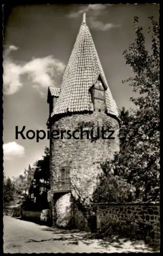 ÄLTERE POSTKARTE BAD SALZUFLEN KATZENTURM TURM STEMPEL LIPPISCHE WAREN EIN WERTBEGRIFF HERMANNSDENKMAL Ansichtskarte