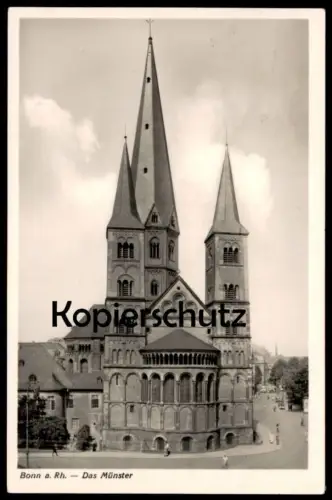 ALTE POSTKARTE BONN AM RHEIN DAS MÜNSTER 1937 KIRCHE Ansichtskarte AK cpa postcard