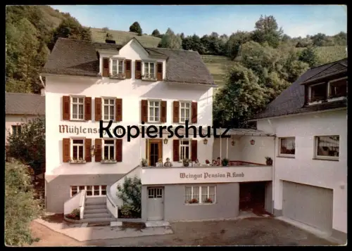 ÄLTERE POSTKARTE MÜHLENSCHENKE PENSION WEINGUT ALOYS KNAB GRÜNDELBACH ST. GOAR GRÜNDELBACHTAL Ansichtskarte AK postcard