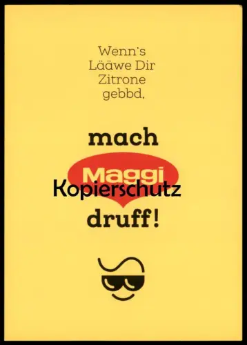 ÄLTERE POSTKARTE MACH MAGGI DRUFF SAARBRIGGE DIALEKT SAARBRÜCKEN