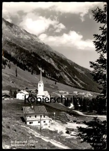 ÄLTERE POSTKARTE ST. SIGMUND SELLRAINTAL PANORAMA SELLRAIN TIROL ALPENGASTHOF HUBERTUS TONI SCHWARZ Ansichtskarte AK