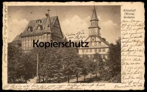 ÄLTERE POSTKARTE BAD SOODEN-ALLENDORF MARKTPLATZ Ansichtskarte postcard