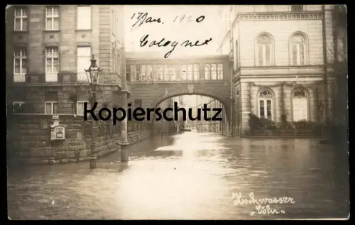 ALTE POSTKARTE HOCHWASSER CÖLN 1920 SALZGASSE KÖLN AM RHEIN flood inondation Ansichtskarte postcard