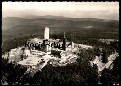 ÄLTERE POSTKARTE GROSSER FELDBERG IM TAUNUS LUFTAUFNAHME FLIEGERAUFNAHME 880 METER Ansichtskarte AK cpa postcard