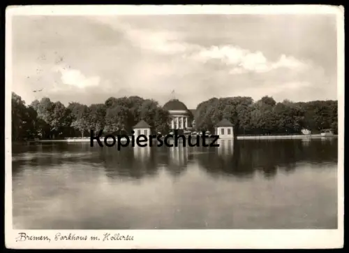 ALTE POSTKARTE BREMEN PARKHAUS MIT HOLLERSEE 1937 See Ansichtskarte AK cpa postcard