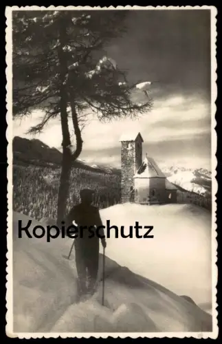 ALTE POSTKARTE GIOGO DI SAN VIGILIO PRESSO MERANO TOURENGEHER SKI SANKT VIGIL MERAN