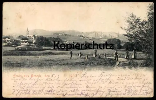 ALTE POSTKARTE GRUSS AUS OESEDE GEORGSMARIENHÜTTE PANORAMA Ansichtskarte postcard cpa AK