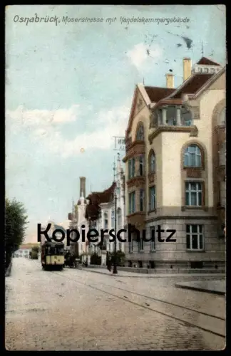 ALTE POSTKARTE OSNABRÜCK MÖSERSTRASSE MIT HANDELSKAMMERGEBÄUDE Ansichtskarte AK cpa postcard