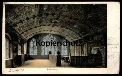 ALTE POSTKARTE LÜNEBURG RATHAUSLAUBE LAUBE RATHAUS Ansichtskarte