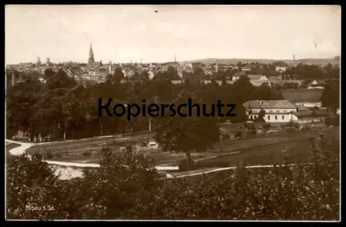 ALTE POSTKARTE LÖBAU PANORAMA 1932 Sachsen Ansichtskarte AK cpa