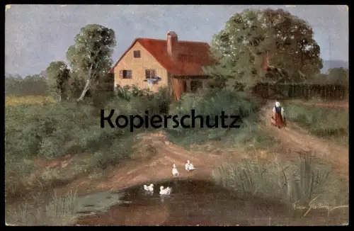 ALTE KÜNSTLER POSTKARTE HEIDEKRUG FRIEDRICH SCHILLING AUS DEUTSCHEN GAUEN Ansichtskarte