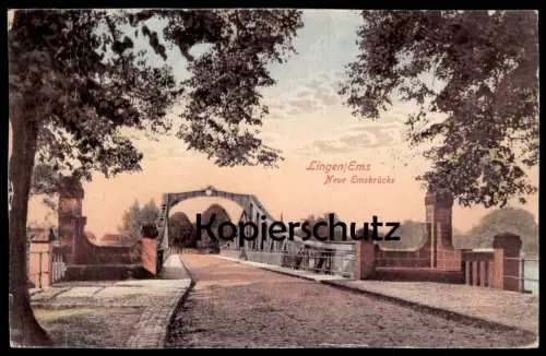ÄLTERE REPRO POSTKARTE LINGEN EMS NEUE EMSBRÜCKE Ansichtskarte postcard