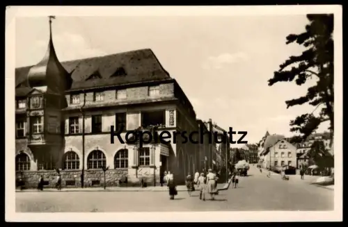 ALTE POSTKARTE WALDHEIM SACHSEN BAHNHOFSTRASSE MIT POSTAMT Post Ansichtskarte