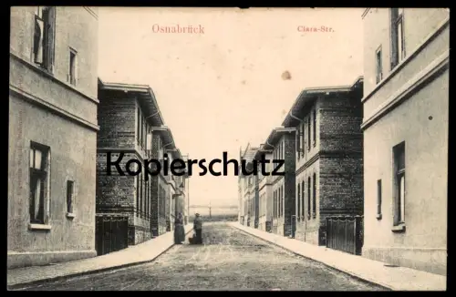 ALTE POSTKARTE OSNABRÜCK CLARA-STRASSE Klarastrasse Clarastrasse Ansichtskarte cpa postcard