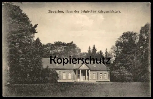 ALTE POSTKARTE BEVERLOO HAUS DES BELGISCHEN KRIEGSMINISTERS Beverlo Belgique Belgie Belgien Ansichtskarte cpa