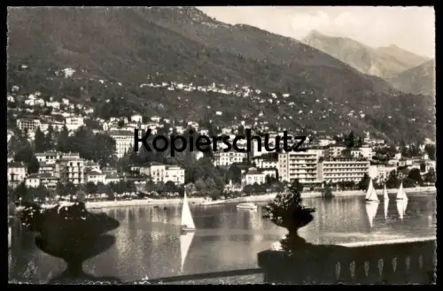 ÄLTERE POSTKARTE LOCARNO MURALTO SEGELBOOTE Boote Lago Maggiore Tessin Suisse Schweiz postcard cpa Ansichtskarte AK
