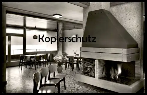 ÄLTERE POSTKARTE LANGSCHEID SUNDERN SORPESEE JUGENDHERBERGE KAMIN AMECKER WEG Youth Hostel AK Ansichtskarte cpa postcard