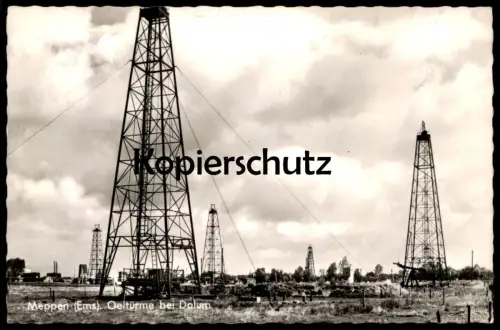 ÄLTERE POSTKARTE MEPPEN OELTÜRME BEI DALUM Ölturm Öl Ölförderung oil production pétrole Ansichtskarte AK cpa postcard