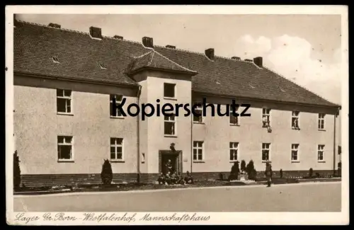 ALTE POSTKARTE GROSS-BORN WESTFALENHOF LAGER MANNSCHAFTSHAUS BORNE SULINOWO Polska Polen Ansichtskarte AK cpa postcard
