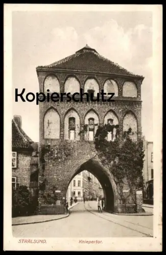 ALTE POSTKARTE STRALSUND KNIEPERTOR STADTTOR TOR VERLAG OTTMAR ZIEHER MÜNCHEN postcard cpa AK Ansichtskarte