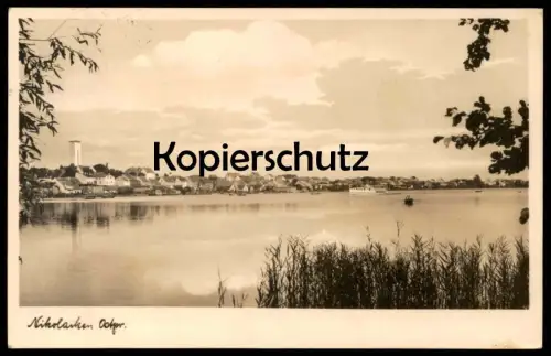 ALTE POSTKARTE NIKOLAIKEN OSTPREUSSEN 1933 SEE Ermland-Masuren Poland Polska Mikolajki cpa postcard Ansichtskarte AK