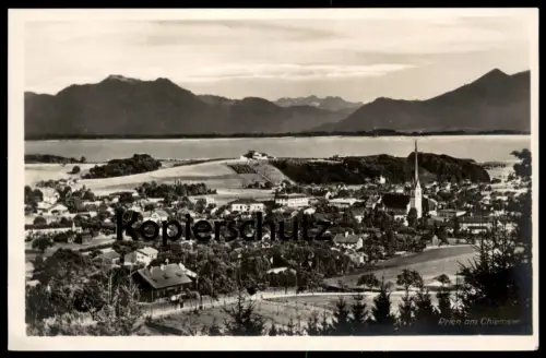 ALTE POSTKARTE PRIEN AM CHIEMSEE PANORAMA TOTALANSICHT TOTAL GESAMTANSICHT AK Ansichtskarte postcard cpa