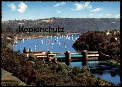 ÄLTERE POSTKARTE ESSEN BALDENEYSEE STAUWEHR WASSERKRAFTWERK water power plant hydro station barrage Talsperre cpa AK