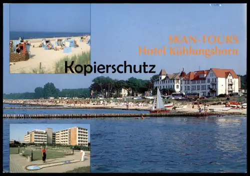 ÄLTERE POSTKARTE SKAN-TOURS HOTEL OSTSEEBAD KÜHLUNGSBORN Minigolf crazy miniature mini-golf cpa postcard Ansichtskarte