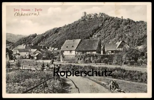 ALTE POSTKARTE BAD NASSAU AN DER LAHN PARTIE 1919 SCHEUERN Kinder Mädchen Ansichtskarte AK cpa postcard