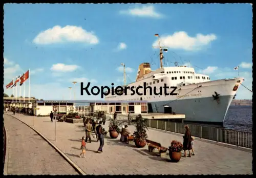 ÄLTERE POSTKARTE KIEL KRONPRINS HARALD OSLO-KAI FÄHRSCHIFF FÄHRE ferry Schiff Motorschiff ship bateau Ansichtskarte