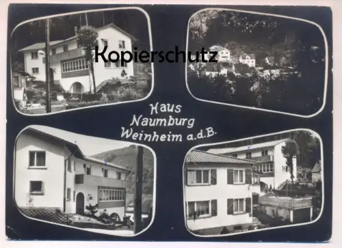 ÄLTERE POSTKARTE HAUS NAUMBURG PENSION GASTSTÄTTE AM BAHNHOF 30 WEINHEIM AN DER BERGSTRASSE Ansichtskarte postcard cpa