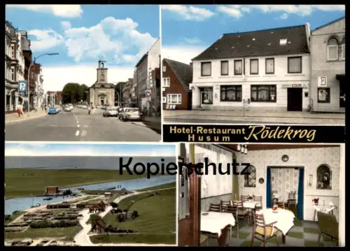 ÄLTERE POSTKARTE HUSUM NORDSEE HOTEL RESTAURANT RÖDEKROG RÖDE-KROG BESITZER JAN PAULS Ansichtskarte postcard cpa AK