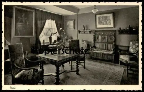 ALTE POSTKARTE UNKEL AM RHEIN ERHOLUNGSHEIM PAX DIELE RUF HONNEF Gemälde Wandgemälde Ansichtskarte AK cpa postcard