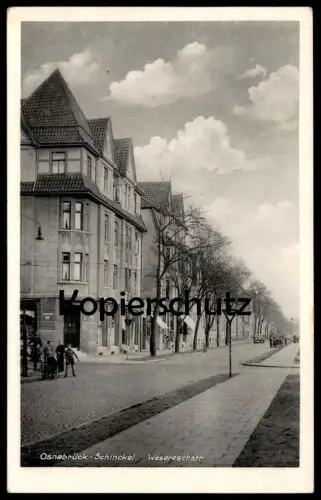 ALTE POSTKARTE OSNABRÜCK SCHINCKEL WESERESCHSTRASSE Ansichtskarte cpa postcard