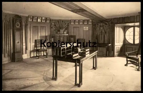 ALTE POSTKARTE WILHELMSHÖHE LÖWENBURG ARBEITSZIMMER Cassel Kassel Burg castle chateau cpa postcard AK Ansichtskarte