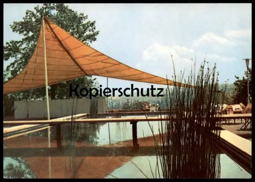 ÄLTERE POSTKARTE ERFURT IGA DDR INTERNATIONALE GARTENBAUAUSSTELLUNG WASSERBECKEN