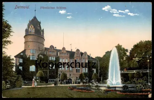 ALTE POSTKARTE DETMOLD FÜRSTLICHES SCHLOSS chateau castle Ansichtskarte AK cpa