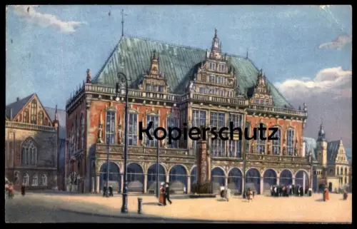 ALTE KÜNSTLER POSTKARTE BREMEN RATHAUS Ansichtskarte postcard cpa AK