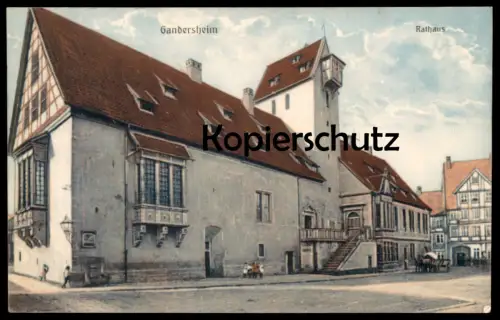 ALTE POSTKARTE BAD GANDERSHEIM RATHAUS Ansichtskarte AK postcard