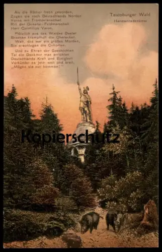ALTE POSTKARTE HERMANNSDENKMAL TEUTOBURGER WALD BEI DETMOLD ALS DIE RÖMER FRECH... postcard cpa AK