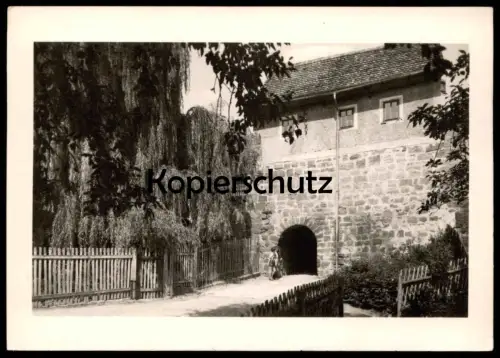 ÄLTERE POSTKARTE BÜRGEL THÜRINGEN BADERTOR STADTTOR TOR Ansichtskarte