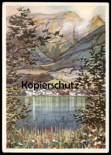 ALTE POSTKARTE ST. WOLFGANG SALZKAMMERGUT WOLFGANGSEE AQUARELL AK Ansichtskarten