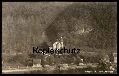 ALTE POSTKARTE HAGEN HASPE IN WESTFALEN VILLA ANDREAS 1929 Haus cpa postcard AK Ansichtskarte