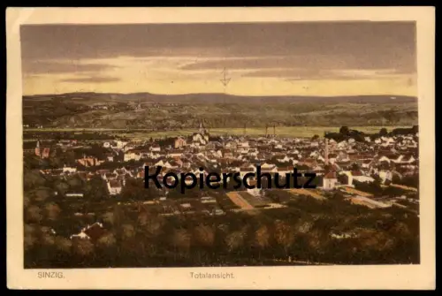ALTE POSTKARTE SINZIG AM RHEIN TOTALANSICHT PANORAMA AK cpa