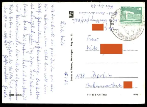 ÄLTERE POSTKARTE STADTLENGSFELD RHÖN DERMBACH SAUNA DIÄT-SANATORIUM Ansichtskarte