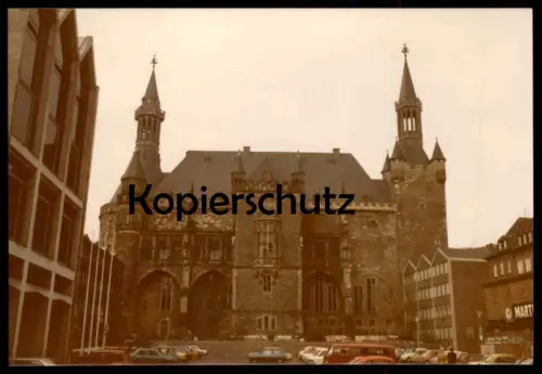 ALTES ORIGINAL FOTO AACHEN INNENSTADT PARKPLATZ 1976 AUTOS VW KÄFER BUS OPEL Aken Aix-la-Chapelle Photo 13 cm x 9 cm